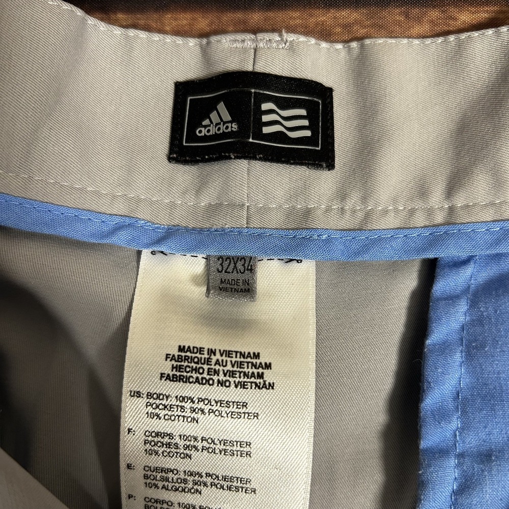 Adidas Golf Mens 32x34 Gray Ultimate Straight Leg Stretch Lightweight Pants - Picture 5 of 8